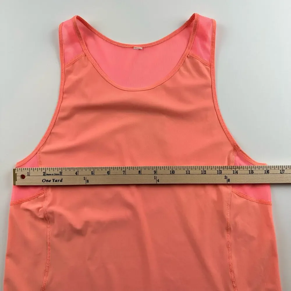 lululemon sculpt tank II Pop Orange Size 4 Mesh UPF 50+ running tank